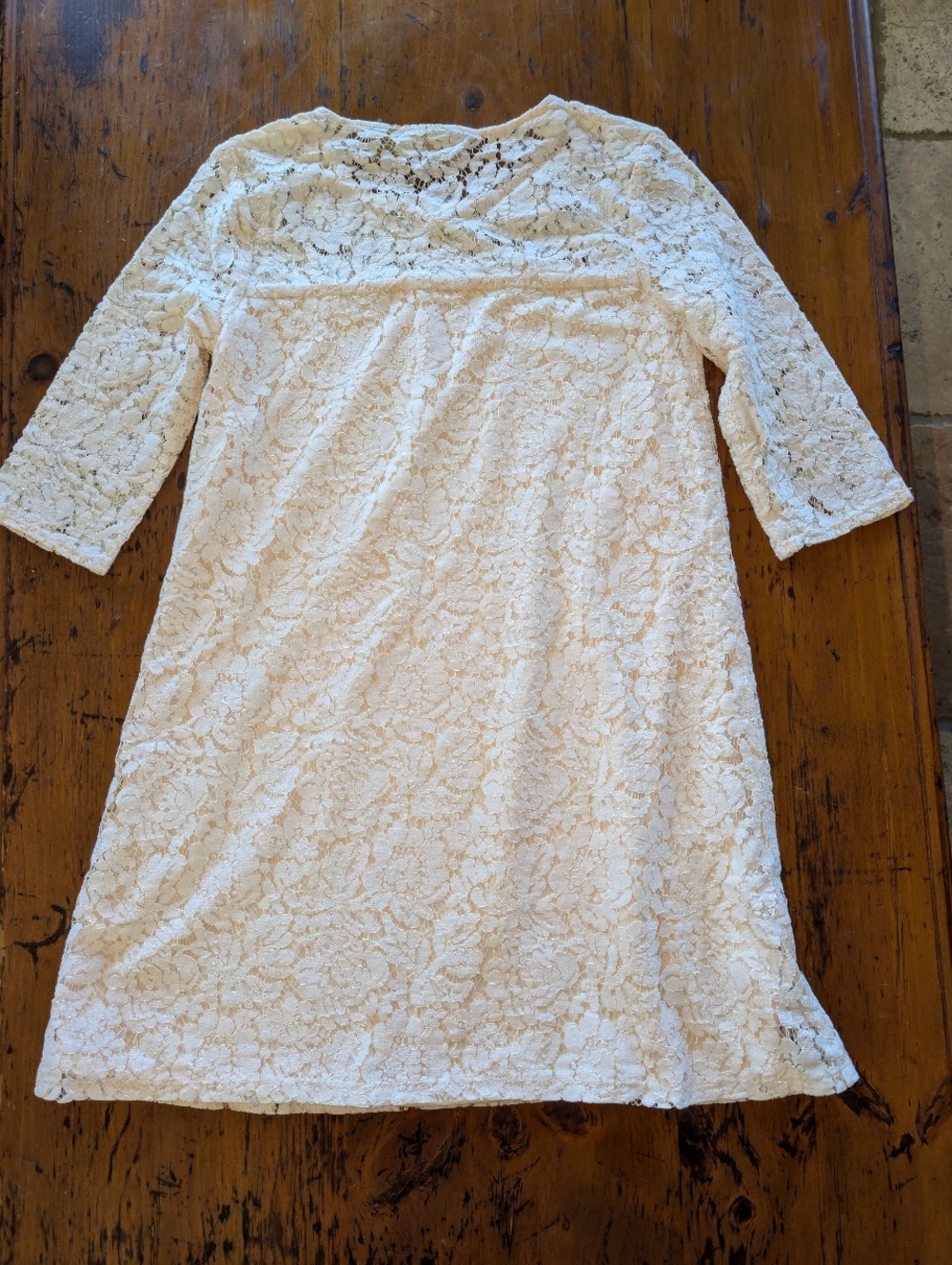 NWOT Wrangler Ivory Floral Lace Short A-Line Dress